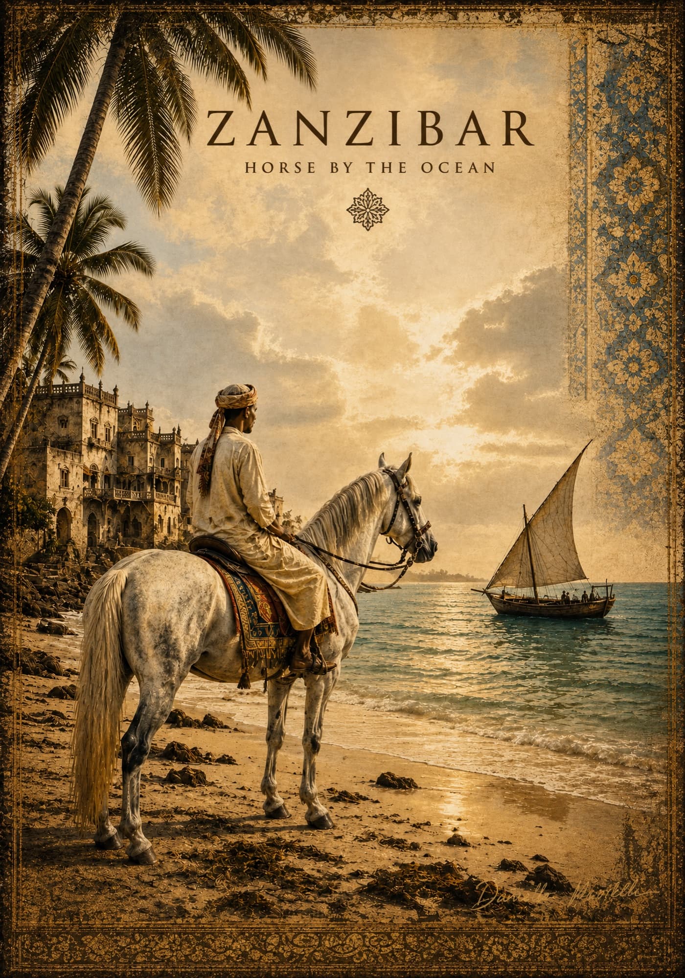 Zanzibar Horse By The Ocean